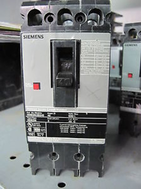 Siemens HHED63B040 40 Amp 3 Pole 600 Volt Circuit Breaker