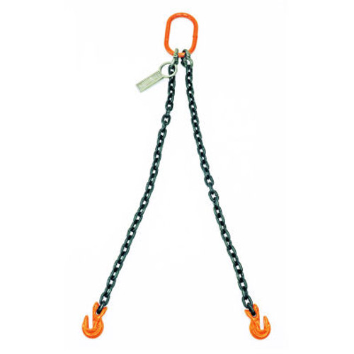 Mazzella Lifting B151094 10' Double Leg Chain Sling W/ Grab Hook