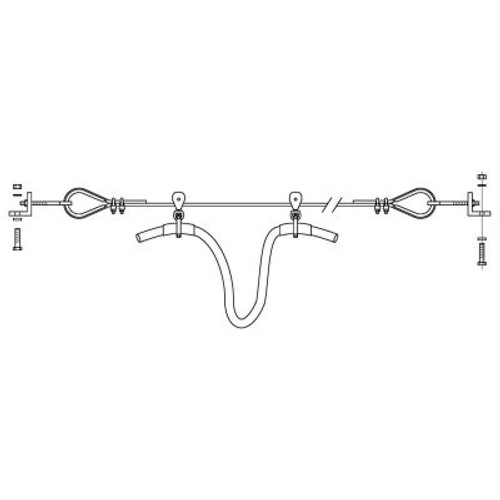 Contrx Tagline Kit, 8' Festoon Cable, Cable Hanger, Brackets, Clamps