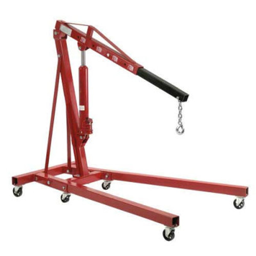 Global Industrial-Folding Floor Crane with Telescopic Boom 4000 Lb. Capacity