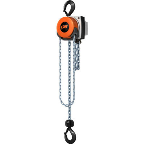 CM Hurricane 360A°Hand Chain Hoist, 2 Ton, 15 Ft. Lift