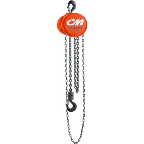 CM Cyclone Hand Chain Hoist, 2 Ton, 15 Ft. Lift