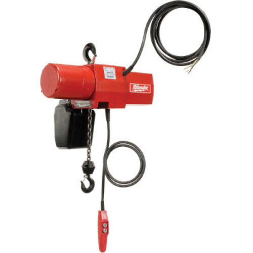 MilwaukeeA® 1 Ton Electric Chain Hoist 10' Lift 115/230V 1-Phase