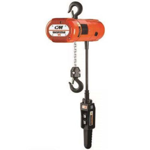 CM Shopstar Electric Chain Hoist 250 Lb. Capacity 10 Ft. Lift 63 FPM 2-Step Controller