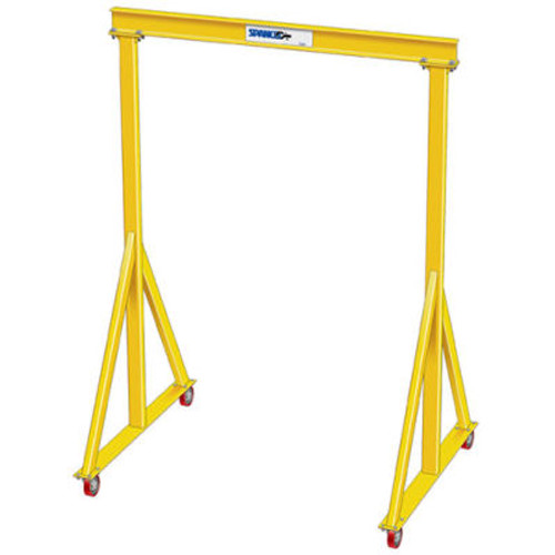 1 Ton, Spanco, Portable, Steel Gantry Crane, 11'-6"Span,  Adjustable Height 7'-4"min. 12'-6"max.