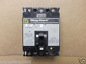 Square D FAL FAL36050-14M FAL3605014M 50 amp 3 pole 600v Circuit Breaker GRAY