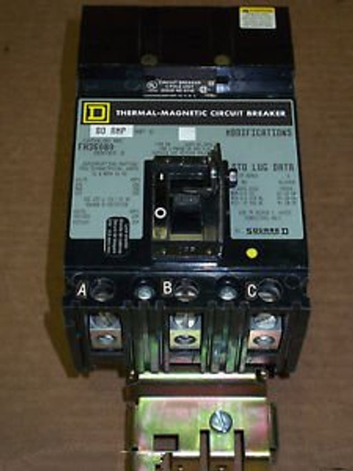 Square D FH FH36080 3 pole 80 amp Circuit Breaker