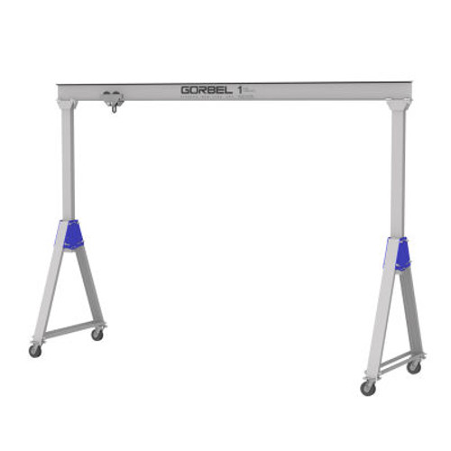 GorbelA® Aluminum Gantry Crane, 10' Span & 6'-9' Adjustable Height, 1000 Lb. Capacity