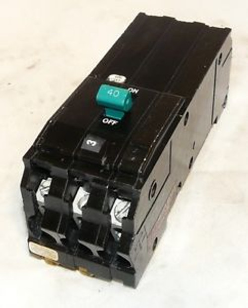 Used Square D SqD A1B340 Q1B340 3 pole 40 amp 240V Circuit Breaker