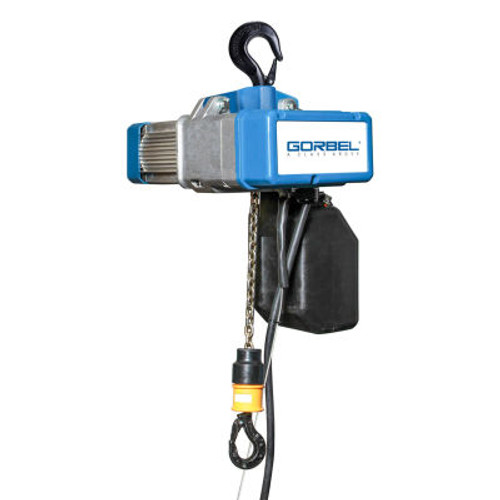 GorbelA® Electric Chain Hoist W/ Chain Container 1000 Lbs. Cap. 2 Speed 20' Lift 460V 1-1/2HP