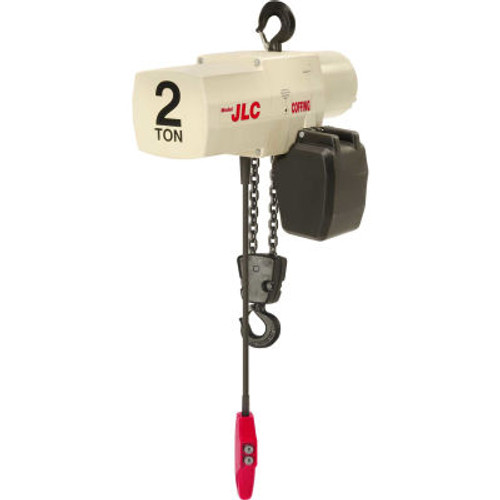 Coffing JLC Electric Chain Hoist, 2 Ton Cap., 20 Ft. Lift, 8 Fpm 115/230V