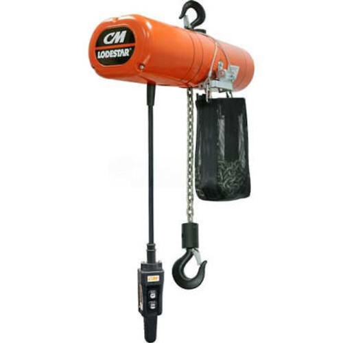 CM Lodestar Electric Chain Hoist with Chain Container - 4,000 lb. Capacity