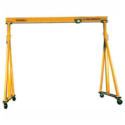 Caldwell K90-1-9/12, Adjustable Steel Gantry, 1 Ton Cap, 9' Ht, 12' Span, 4-Steel Swivel Casters