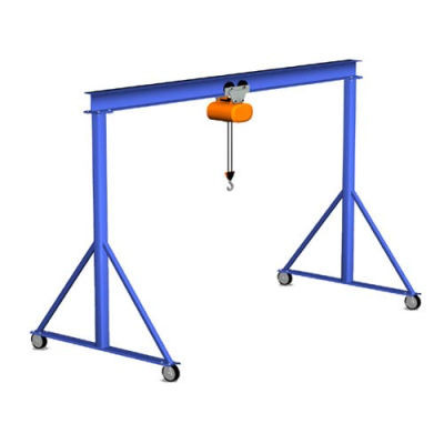 GorbelA® Steel Gantry Crane, 12' Span & 20' Fixed Height, 2000 Lb. Capacity