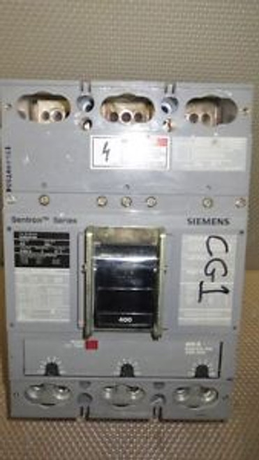 SIEMENS SENTRON BREAKER 400 AMP 600 VAC 3 POLE W/ 400 AMP TRIP MODEL HJD63F400 -