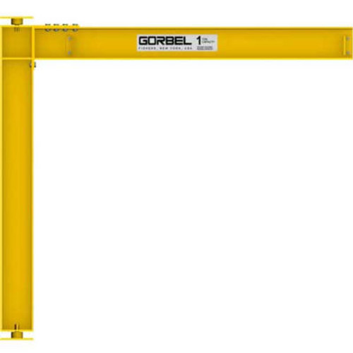 GorbelA® HD Mast Type Jib Crane 10' Span & 10' OAH, Full Cantilever, 10,000 Lb Cap