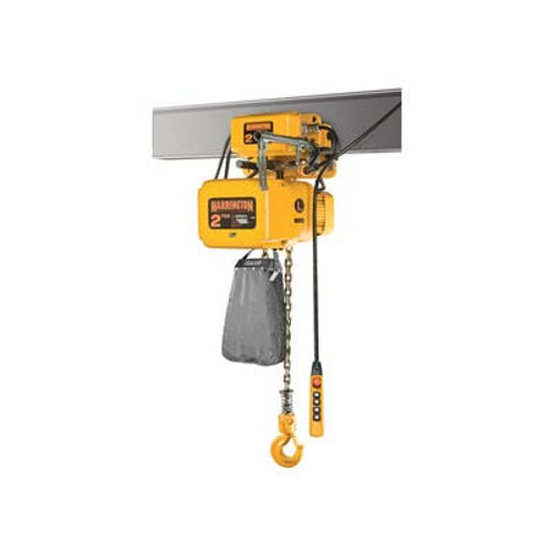 Harrington NERM005L-L-10 NER Electric Hoist w/ Motor Trolley - 1/2 Ton, 10' Lift, 15 ft/min, 208V