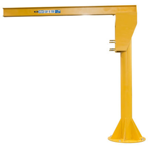 Contrx Heavy Duty Floor Mounted Jib Crane, 4000 Lb. Capacity, 10' Under Beam Height, 16' Span