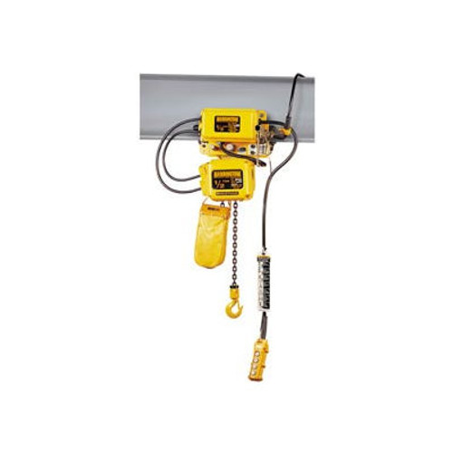 Harrington SNERM005S-L-20 SNER Electric Hoist w/ Motor Trolley- 1/2 Ton, 20' Lift, 15 ft/min, 230V