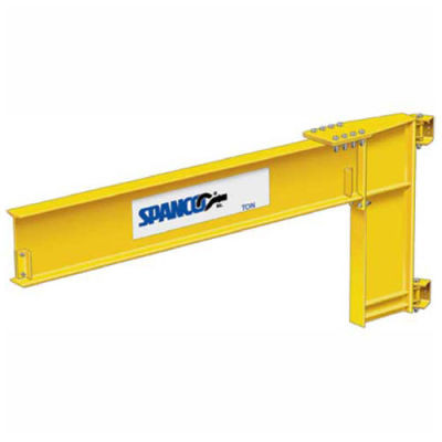 5 Ton Capacity, 14' span, Spanco 300 Series, Steel, Wall Mounted Jib Crane, Cantilever Design