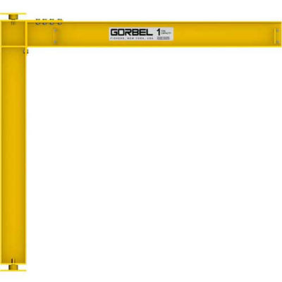 GorbelA® HD Mast Type Jib Crane, 20' Span & 12' OAH, Full Cantilever, 6000 Lb Cap