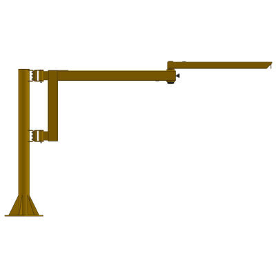 Contrx Medium-Duty Free-Standing Articulating Jib Crane, 500 Lb. Cap, 12' Span, 10' UnderBeam Height