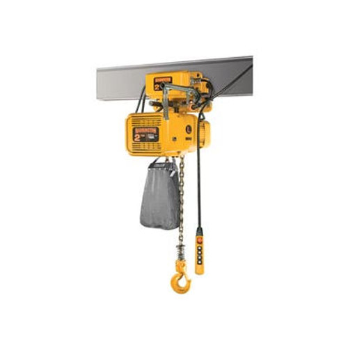 Harrington NERM010SD-L-20 NER Elec Hoist w/ Motor Trolley - 1 Ton, 20' Lift, 28/4.5 ft/min, 208V