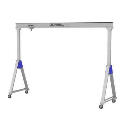 GorbelA® Aluminum Gantry Crane, 20' Span & 9'-12' Adjustable Height, 4000 Lb. Capacity