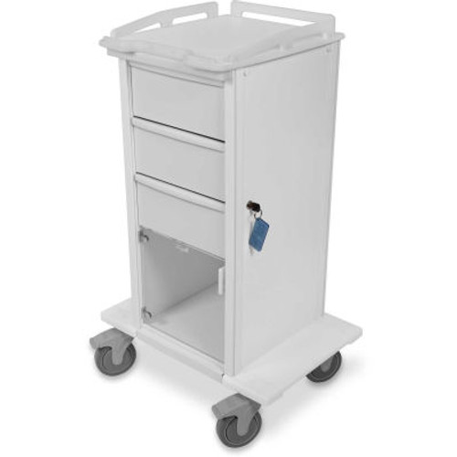 TrippNT-51609 Element 06 Tall Space Saving Healthcare Cart, 27"W x 20"D x 43"H, White