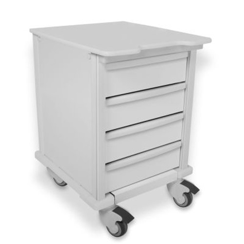 TrippNT-51610 Element 07 Compact Medical Cart, 4 Drawers, 17"W x 20"D x 27"H, White