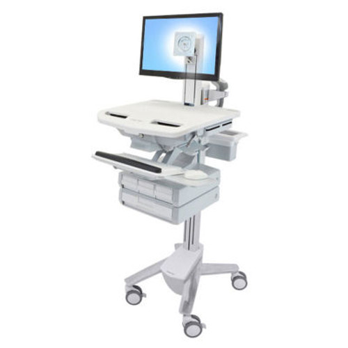 Ergotron ® SV43-1340-0 StyleView ® Medical Cart with LCD Pivot, 4 Drawers
