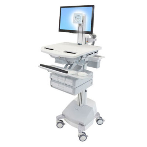 Ergotron ® SV44-1341-1 StyleView ® Medical Cart with LCD Pivot, SLA Powered, 4 Drawers