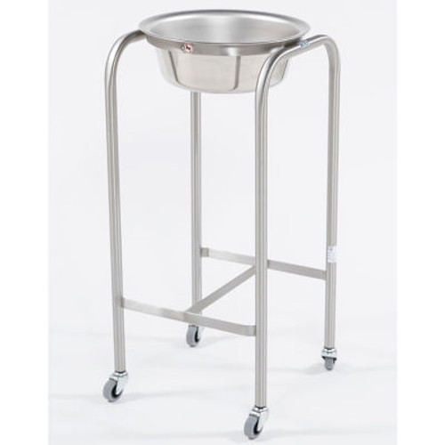 Blickman 7807Ss-Hb Single Basin Solution Stand With H-Brace, 15"W X 15"D X 33"H, Stainless Steel