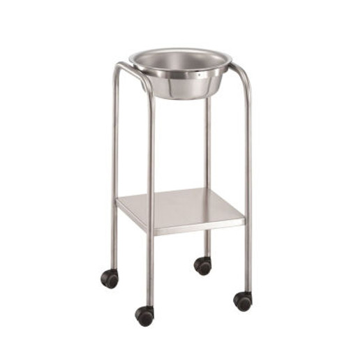 Blickman 7807MR Single Basin Solution Stand with Shelf, 15"W x 15"D x 33"H, MR Conditional