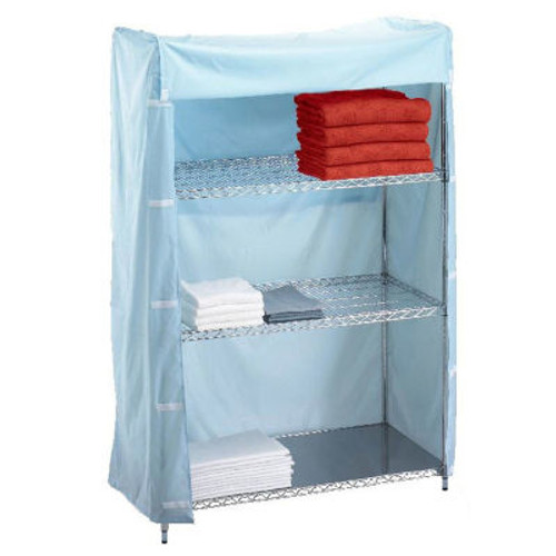 R&B Wire Products 244872C  Linen Cart Nylon Cover, 48"L X 24"W X 72"H, Light Blue