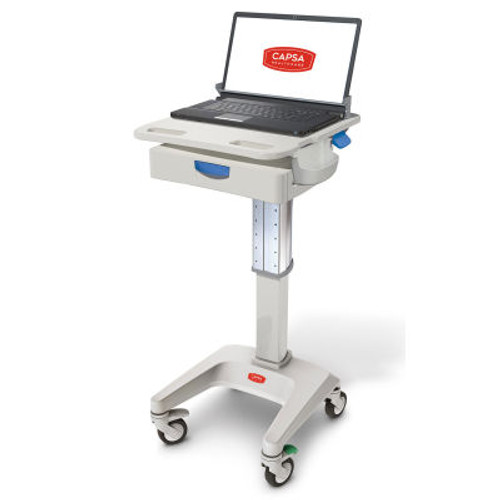 Capsa Healthcare LX5 Non-Powered Laptop Cart, One 3" Drawer, 35 lbs. Weight Capacity