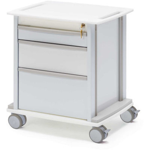 Omnimed ® Omni Under-Counter Storage Cart with 3 Drawers and Key Lock, White