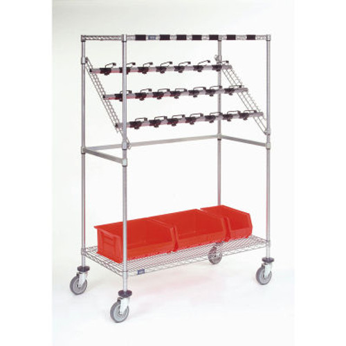 Nexel ® Chrome Catheter Procedure Cart, 5" Swivel Casters, 48"W x 24"L x 68"H