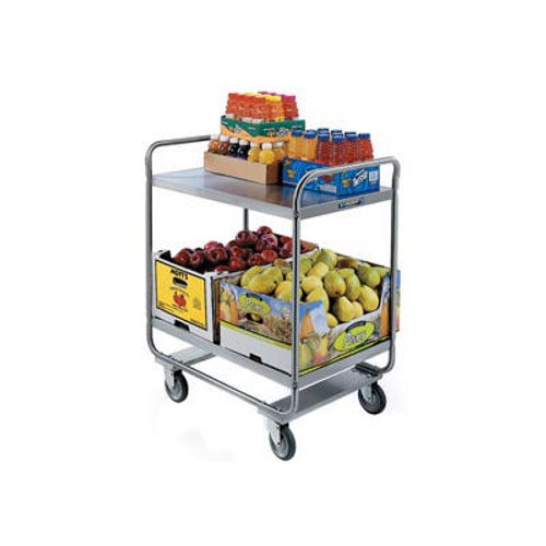 Lakeside ® 243 Tubular Stainless 2 Shelf Utility Cart 36 x 22 x 40-5/8 500 Lb Cap