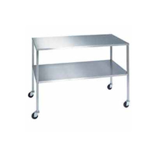 Lakeside ® 8358 Stainless Steel Instrument Table with Shelf - 48"L x 20"W x 34"H