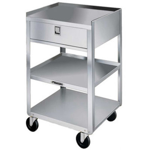 Lakeside ® 356 Stainless Steel Equipment Stand, 3 Shelves, 1 Drawer, 300 lbs. Capacity