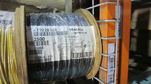 Mtw Machine Tool Wire 16 Stranded Bare Copper Black 2500Ft Reel