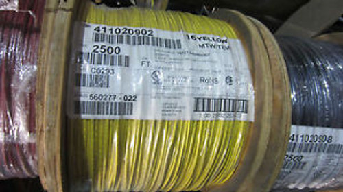 Machine Tool Wire  16 Stranded Yellow 2500Ft Spool