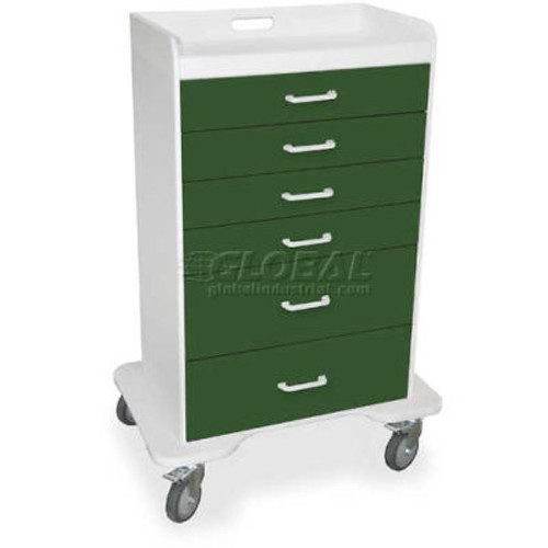 TrippNT-51075 Locking 6 Drawer Procedure Cart, Hosta Leaf Green, 31"W x 20"D x 48"H