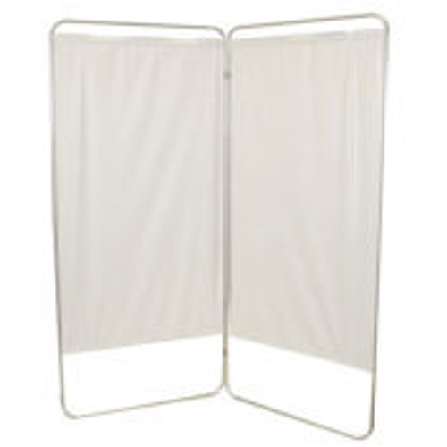 FEI King Size 2-Panel Privacy Screen, 6 mil Vinyl Panels, 59 "W x 68 "H, White