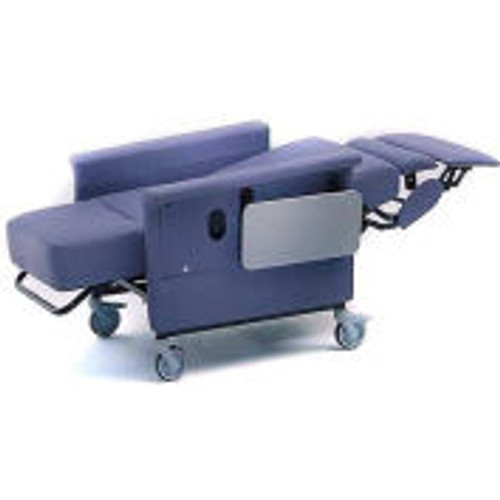 NK Medical Recliner with Infinite Recline, 5 " Casters, Push Bar & Side Table, Tea Rose