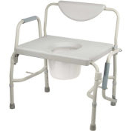 Drive Medical Deluxe Bariatric Drop-Arm Commode, Assembled, 1000 Lb. Weight Capacity