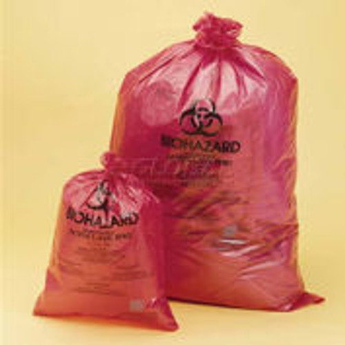 Bel-Art Red Biohazard Disposal Bags 131641923, 6-9 Gallon, 1.5 mil Thick, 19 "W x 23 "H, 200/PK