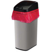 Bel-Art Touch Free -Stainless Steel Automatic Waste Can 132020030, Plastic Lid, 12 Gallon, 1/Pk