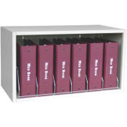 Omnimed« Cubbie File Storage Rack, 6 Binder Capacity, Light Gray